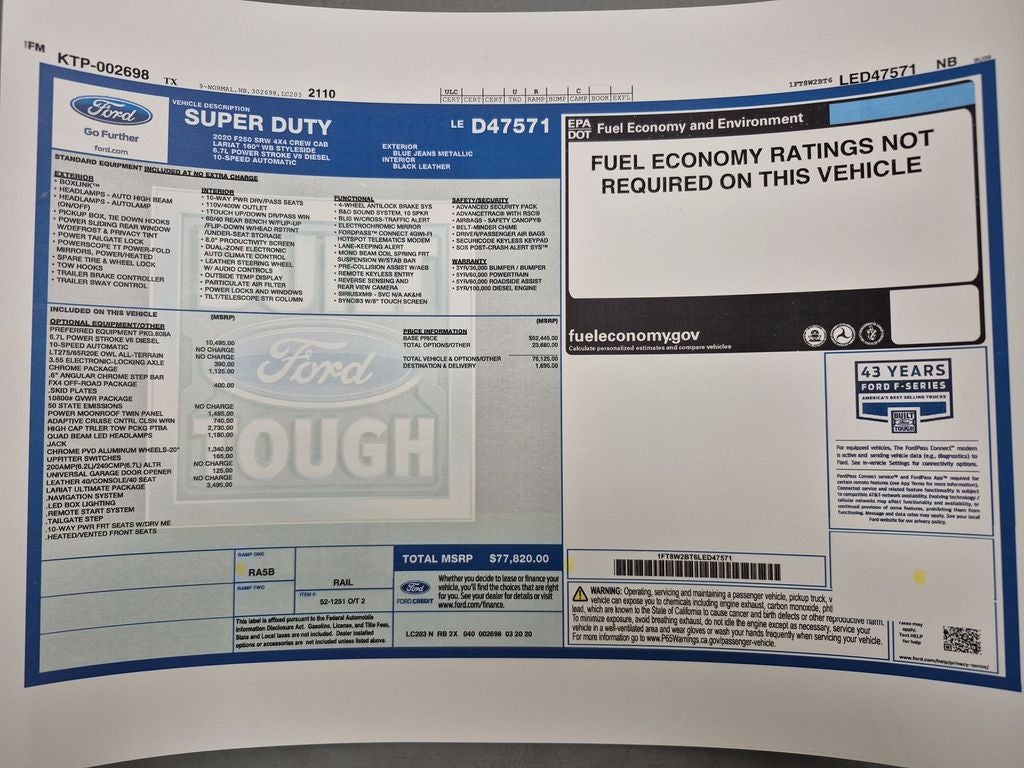 2020 Ford F-250 LARIAT