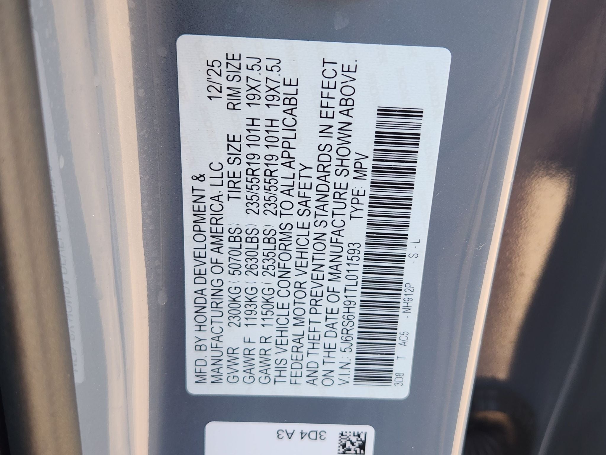 2026 Honda CR-V Hybrid Sport Touring