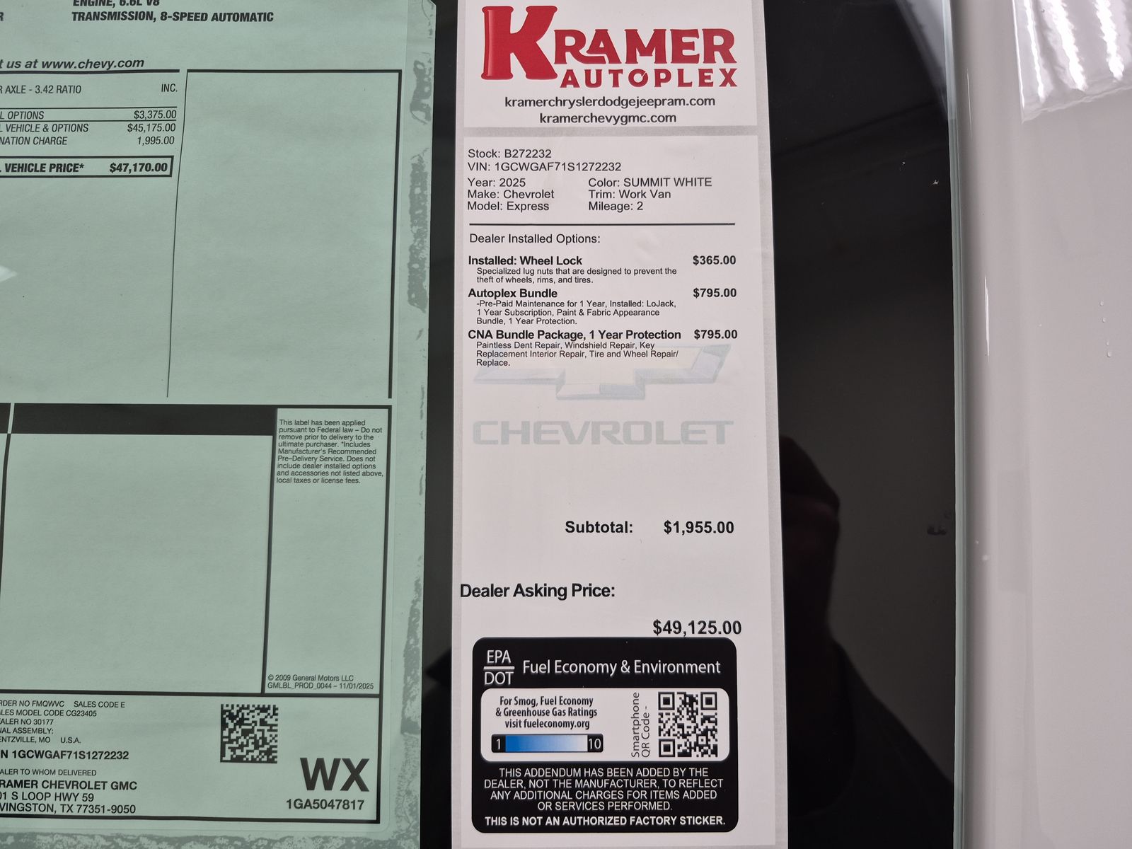 2025 Chevrolet Express Cargo 2500 WT