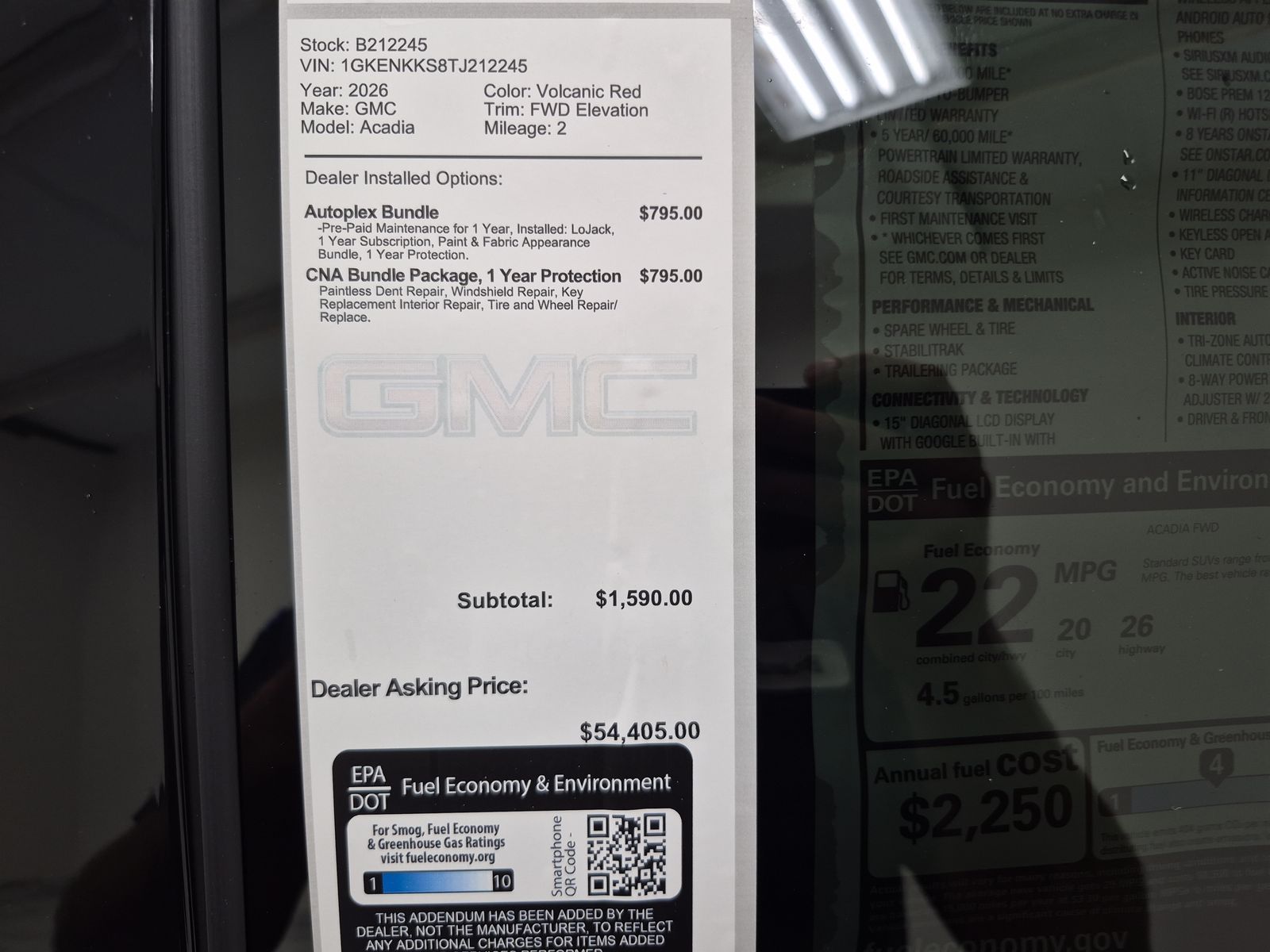 2026 GMC Acadia Elevation