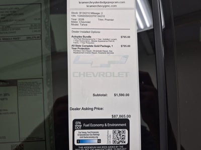 2026 Chevrolet Tahoe Premier