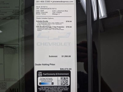 2026 Chevrolet Tahoe Premier