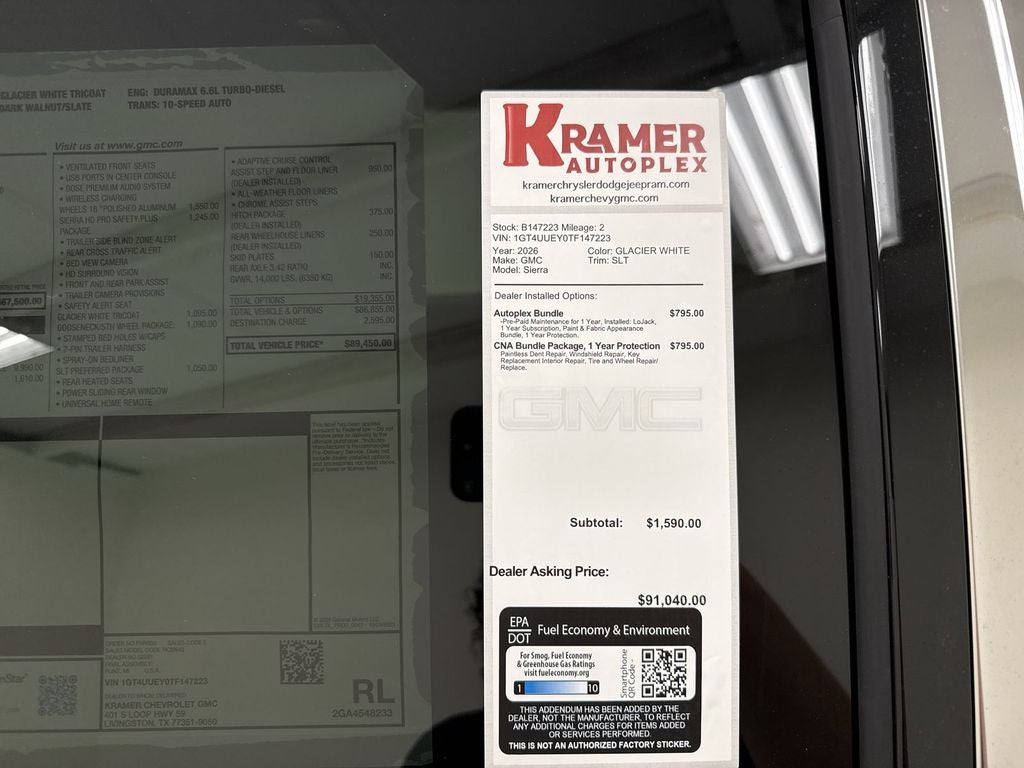 2026 GMC Sierra 3500 HD SLT DRW