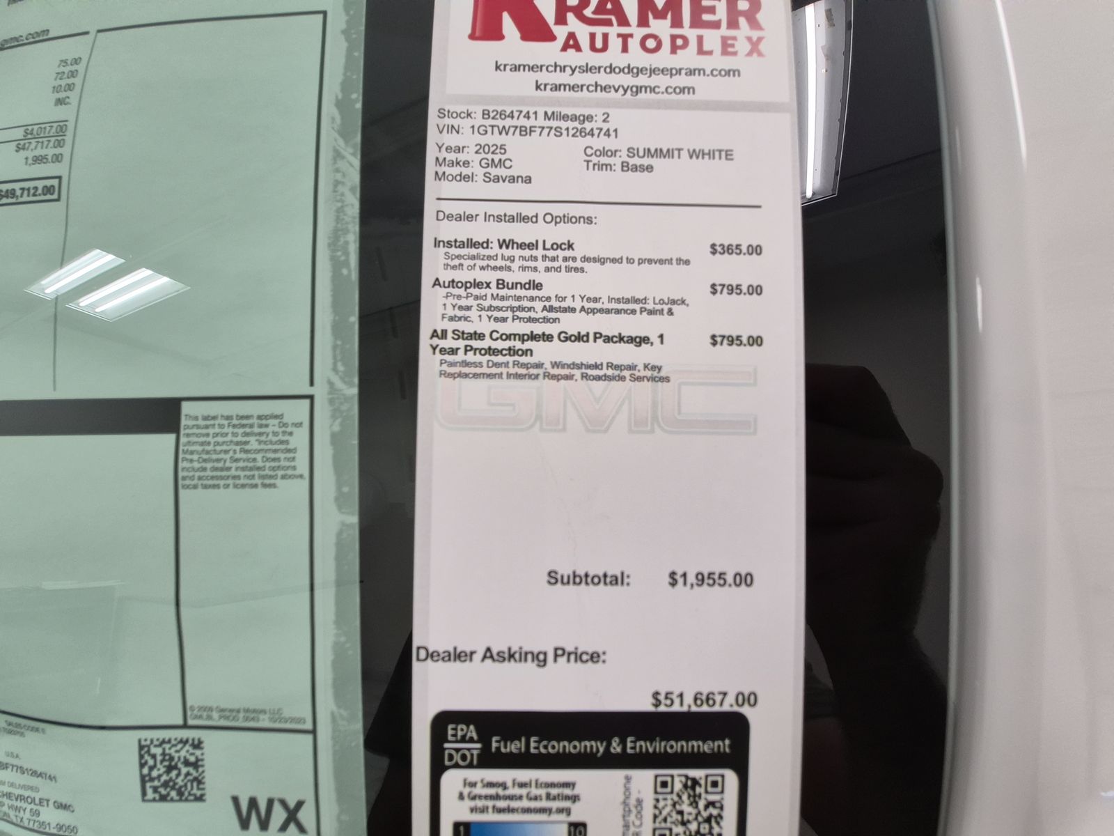 2025 GMC Savana Cargo 2500 Work Van