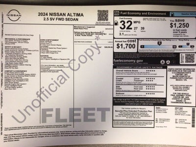2024 Nissan Altima SV FWD