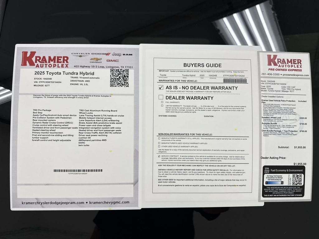 2025 Toyota Tundra Hybrid TRD Pro Hybrid CrewMax 5.5' Bed