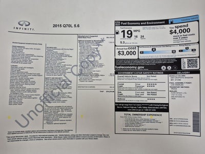 2015 INFINITI Q70L 4DR SDN V8 RWD