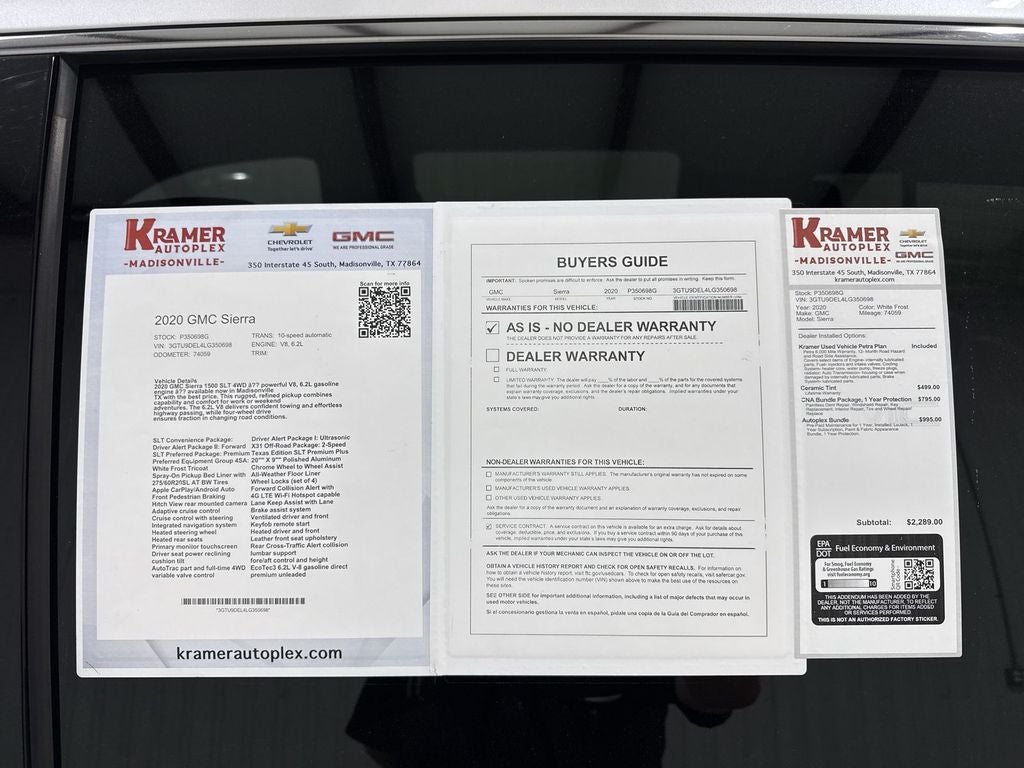 2020 GMC Sierra 1500 SLT