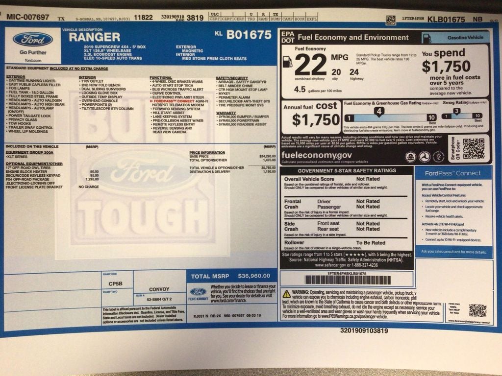 2019 Ford Ranger XLT