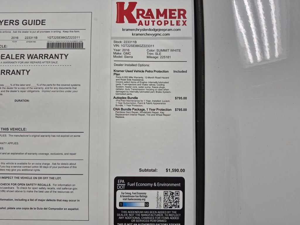 2016 GMC Sierra 2500HD SLE