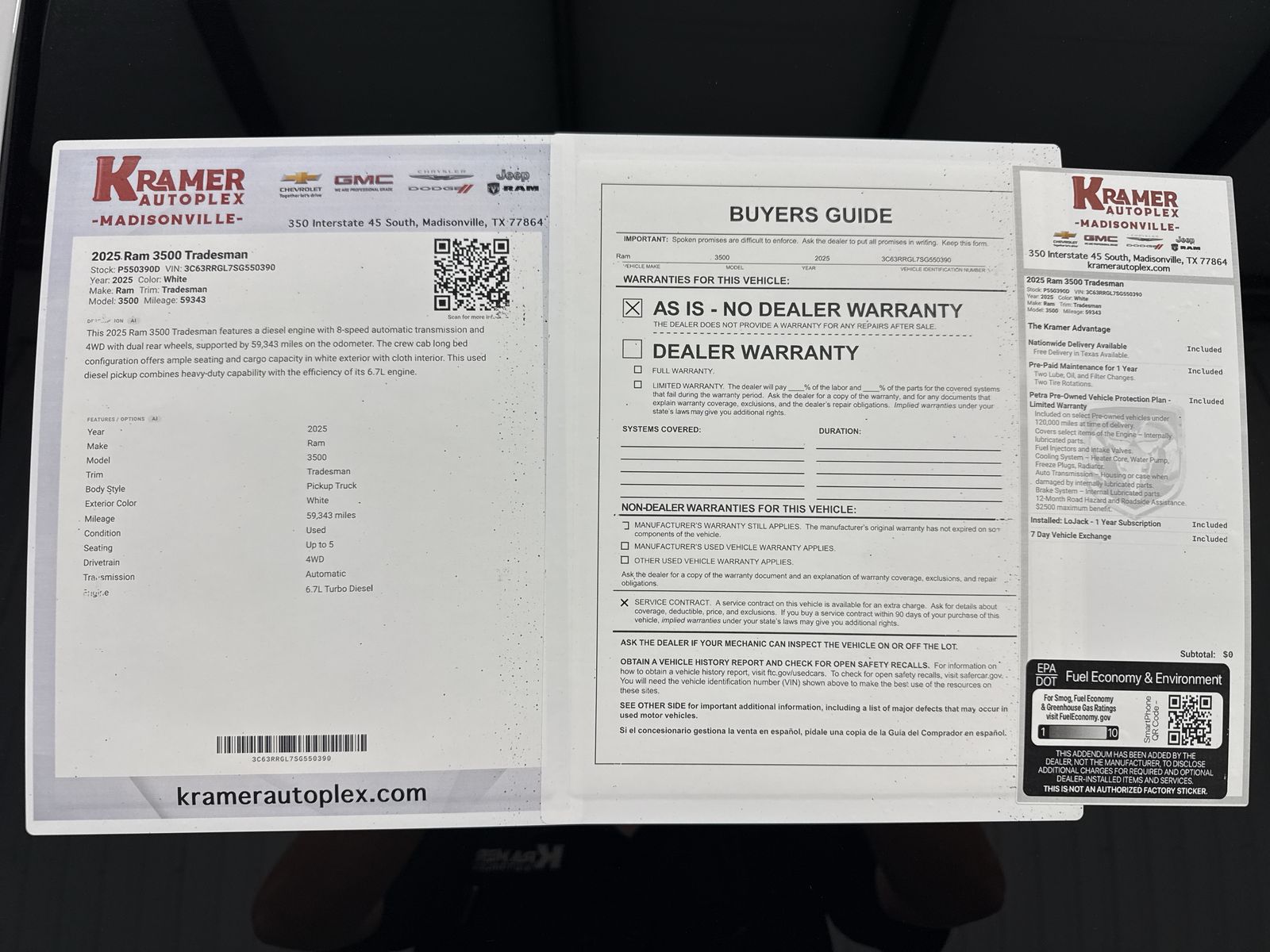 2025 RAM Ram 3500 Tradesman