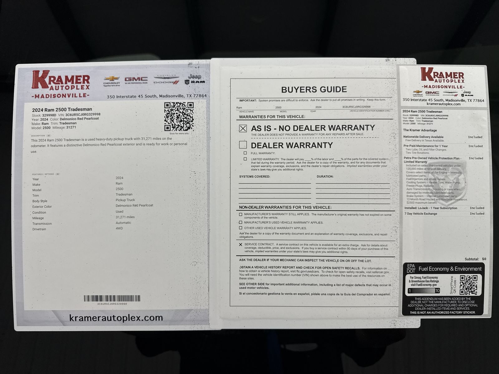 2024 RAM Ram 2500 Tradesman