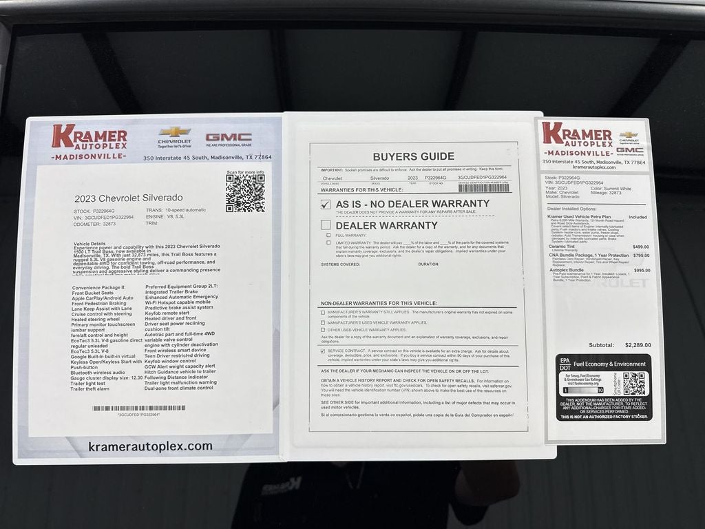 2023 Chevrolet Silverado 1500 4WD Crew Cab Standard Bed LT Trail Boss