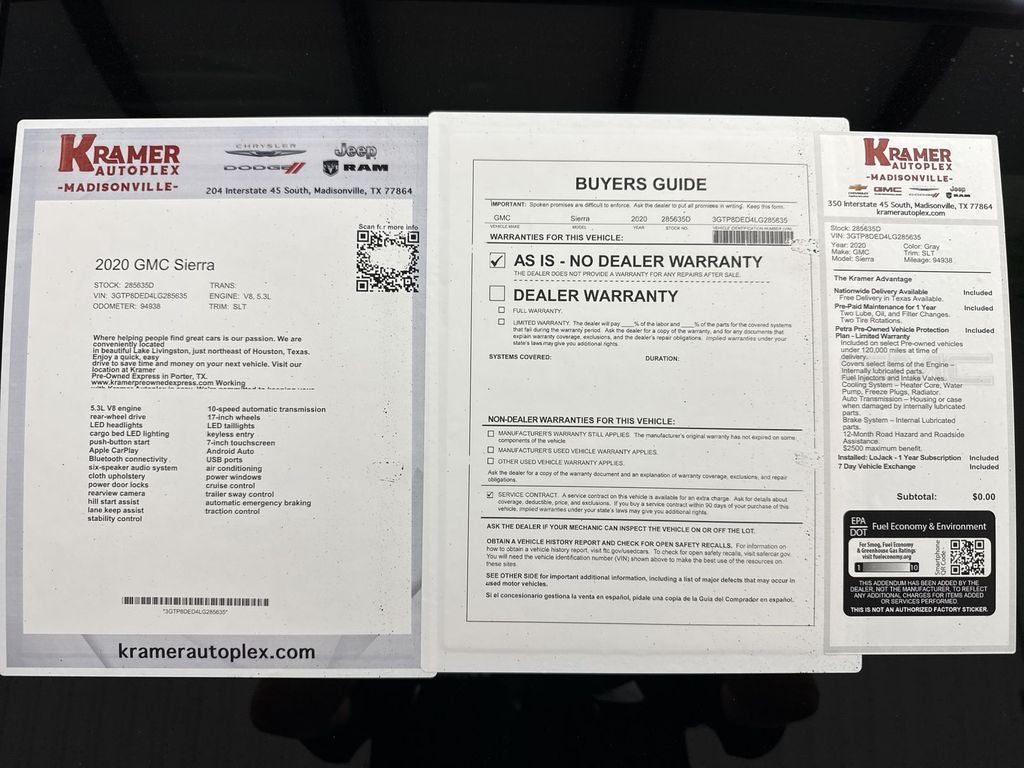 2020 GMC Sierra 1500 SLT