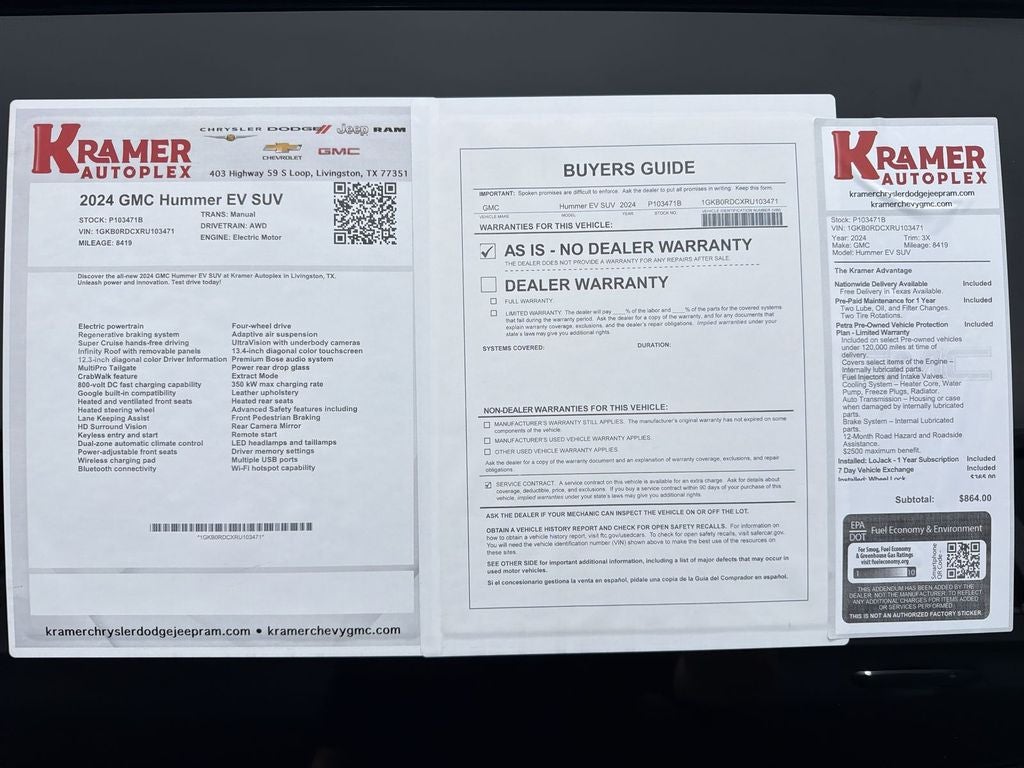 2024 GMC HUMMER EV SUV 3X