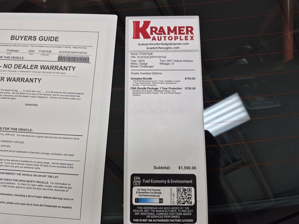 2023 Dodge Challenger SRT Hellcat Redeye Widebody