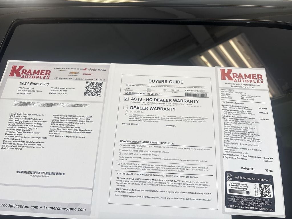 2024 RAM 2500 Laramie Crew Cab 4x4 6'4" Box