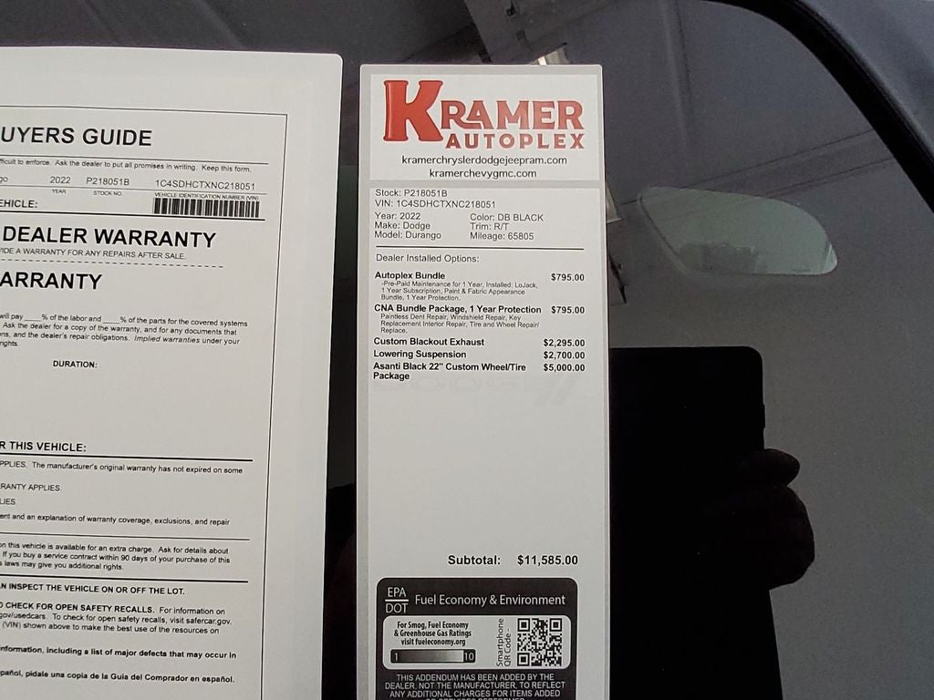 2022 Dodge Durango R/T RWD