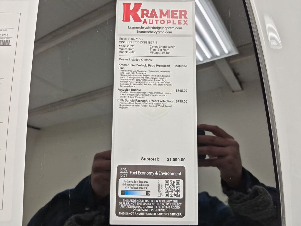 2022 RAM 2500 Big Horn Crew Cab 4x4 6'4" Box