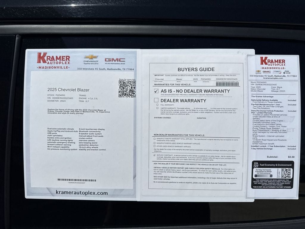 2025 Chevrolet Blazer 2LT
