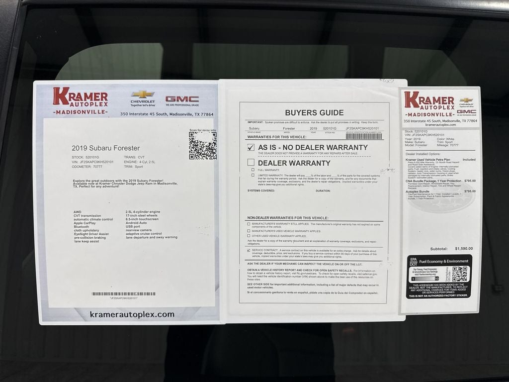 2019 Subaru Forester Sport