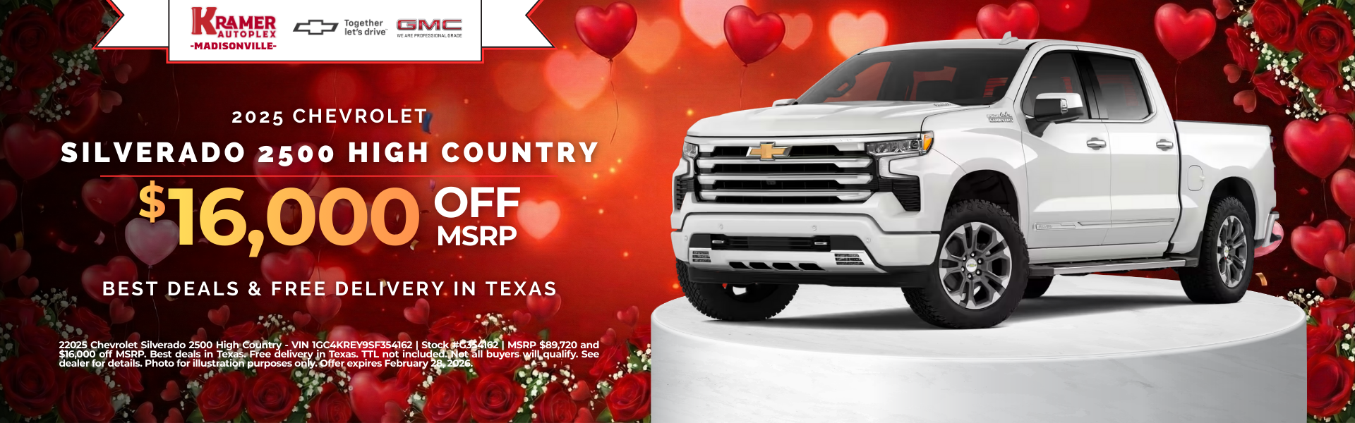 Kramer Chevy GMC Madisonville Monthly Specials