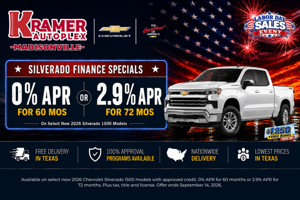 Get 0% APR For 60 Months OR 2.9% APR For 72 Months!
