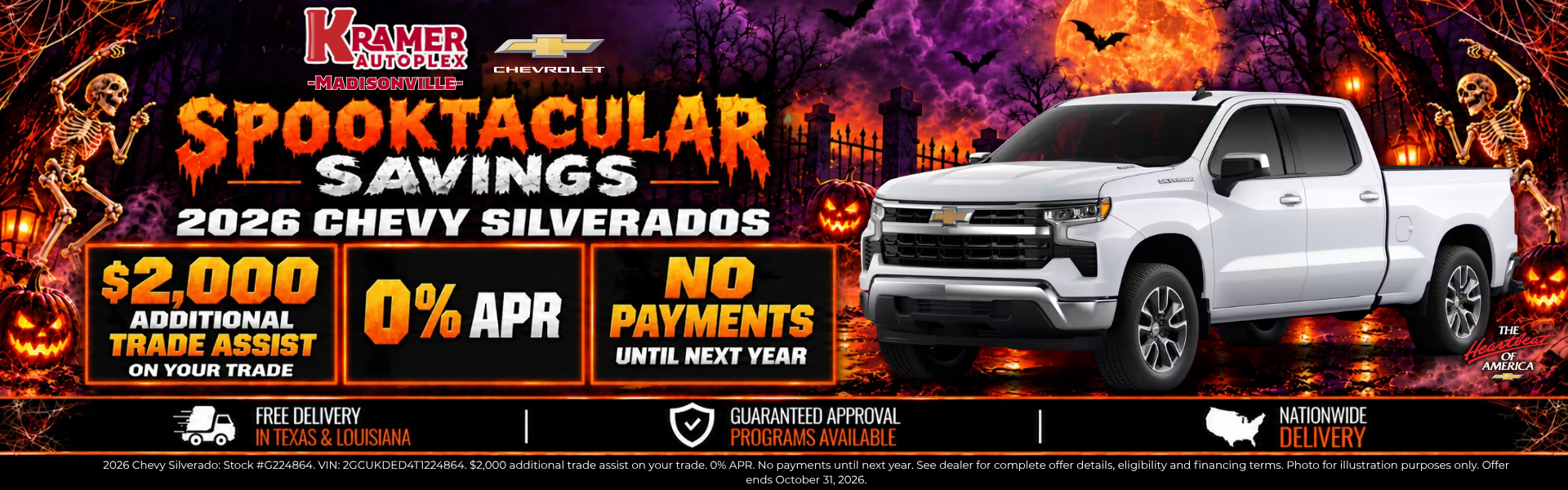 Kramer Chevrolet Madisonville October 2026 Incentives