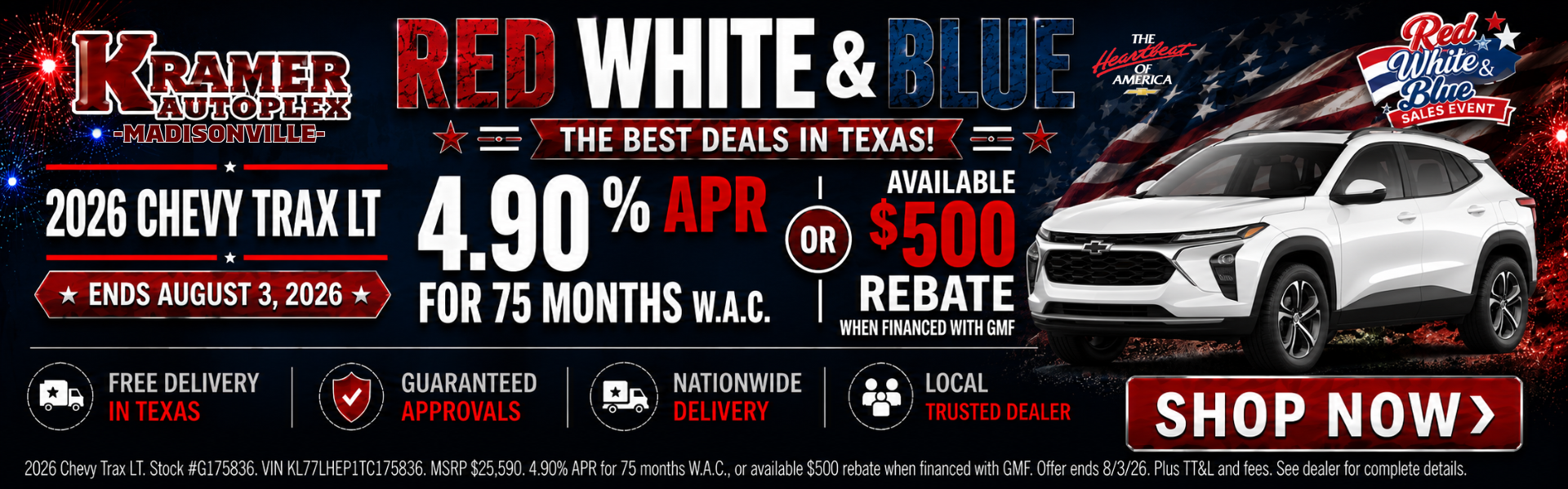 Kramer Chevy Madisonville July Incentives